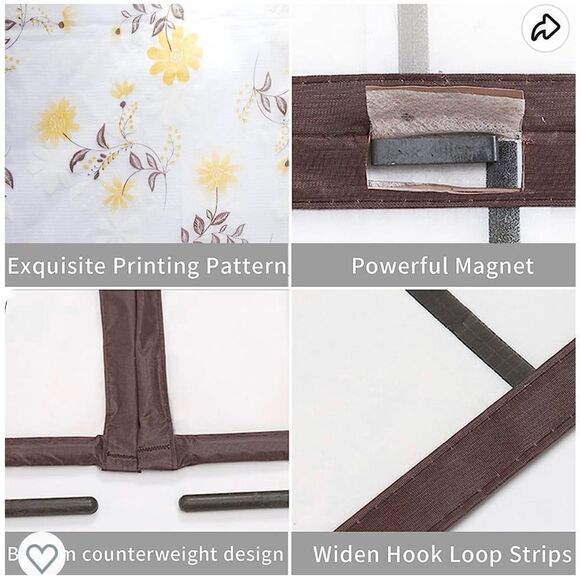 Magnetic self closing curtain/screen door.  Keep cool in summer/warm in winter - Picture 6 of 12